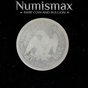 1853 Over 4 Seated Liberty Quarter Dollar with Arrows and Rays