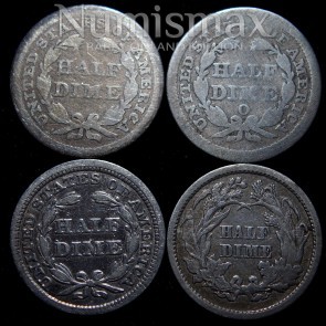 Seated Half Dimes 1853-1860 (4 Coin Lot) 