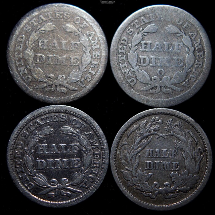 Seated Half Dimes 1853-1860 (4 Coin Lot) - Image 3