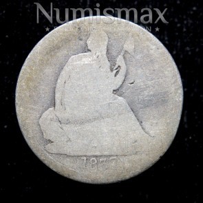 1837 Seated Liberty Dime Large Date 30 Degree Rotated Reverse