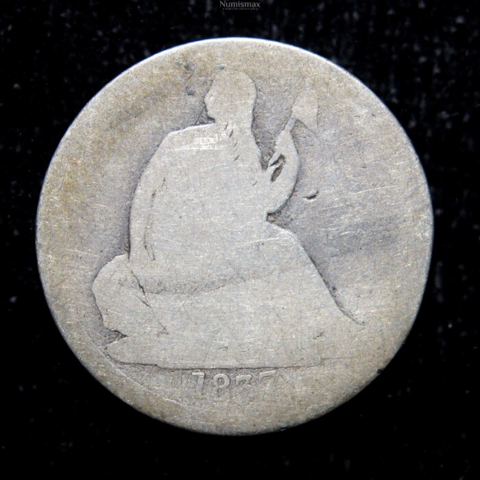 1837 Seated Liberty Dime Large Date 30 Degree Rotated Reverse