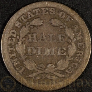 1854 Half Dime with Arrows | 15 Degree Rotated Reverse