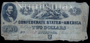 1862 Confederate States of America $2