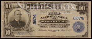 1902 $10 National Currency Stillwater, Minnesota