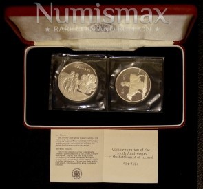 1974 Iceland 2 Coin Commemorative Set 1100th Anniversary