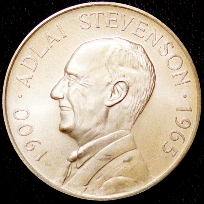 United Nations Commemorative 1945-1965 Adlai Stevenson Coin - Image 3