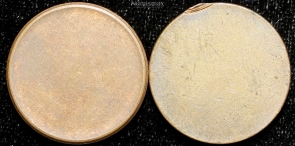 Blank Planchet Cent and 99% Blank Planchet Mis-Strike Cent (2-Coin Lot)