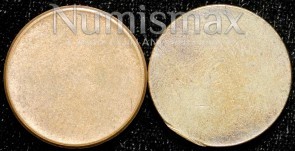 Blank Planchet Cent and 99% Blank Planchet Mis-Strike Cent (2-Coin Lot)