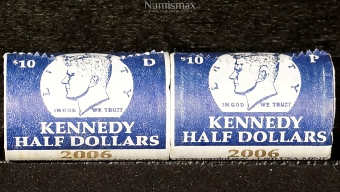 2006 D and P Kennedy Half Dollar Rolls (2 Roll Lot)