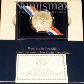 2006 Benjamin Franklin Commemorative Uncirculated Silver Dollar