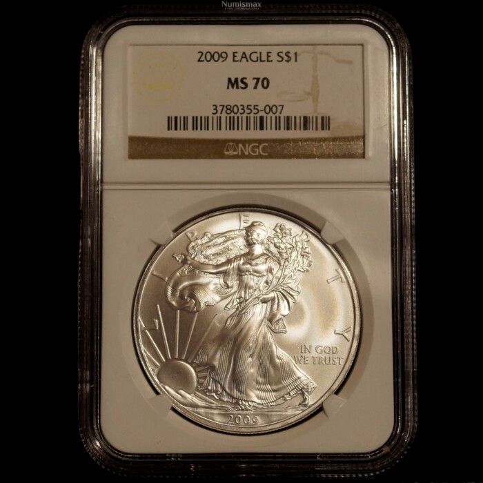 2009 Silver American Eagle NGC MS70