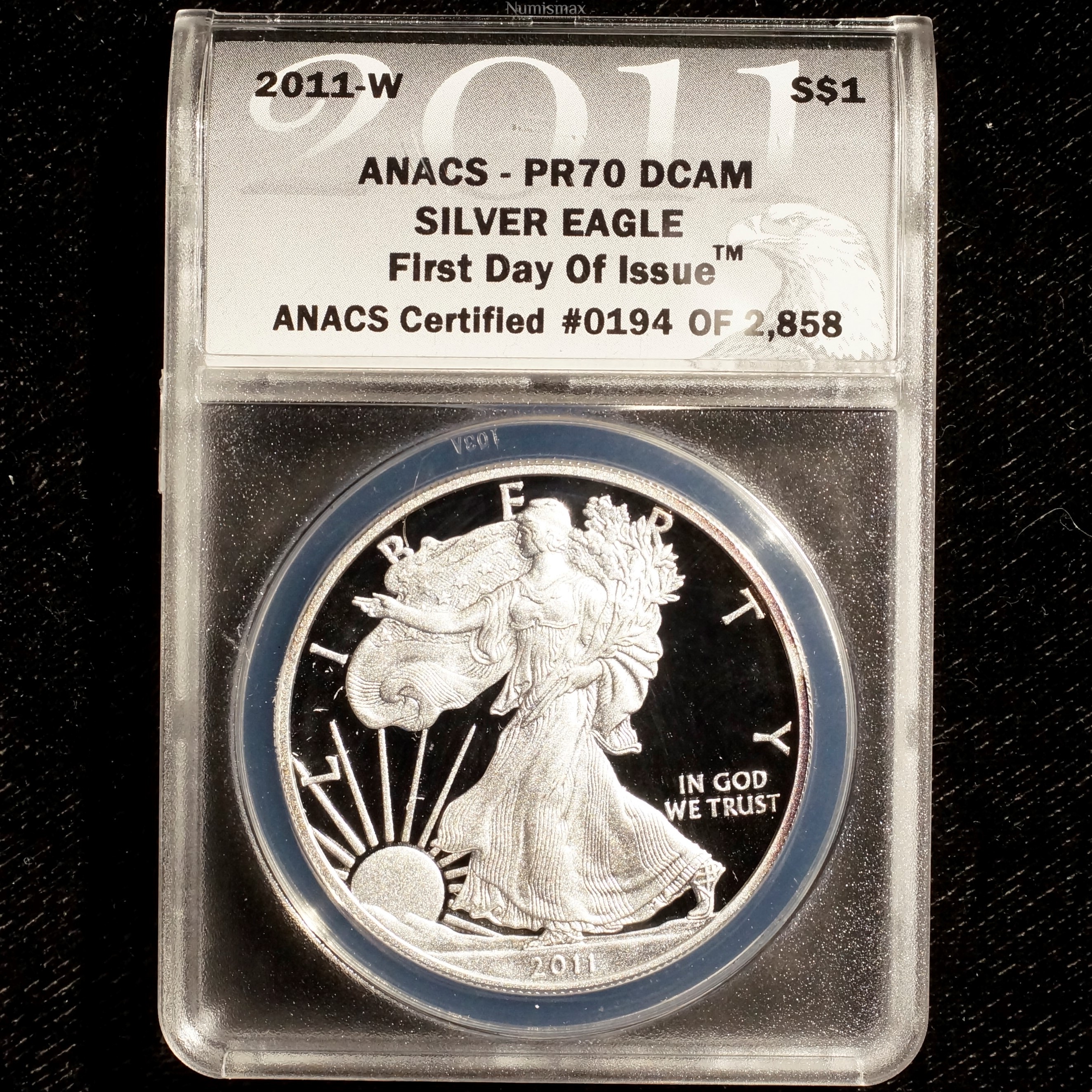 アンティークコイン 銀貨 2016-W Proof Silver Eagle ANACS PR70 DCAM