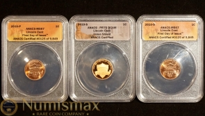 2010 P-D-S Lincoln Cents ANACS MS67/PR70 (3-Coin Lot)