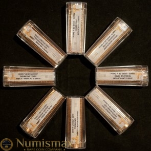 2009 P and D Lincoln Cent Rolls ANACS MS65 Red or Better - All 4 Types (8-Roll Lot)