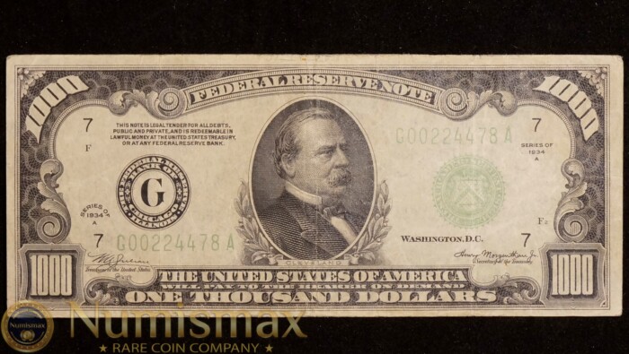 1934 $1000 Federal Reserve Note