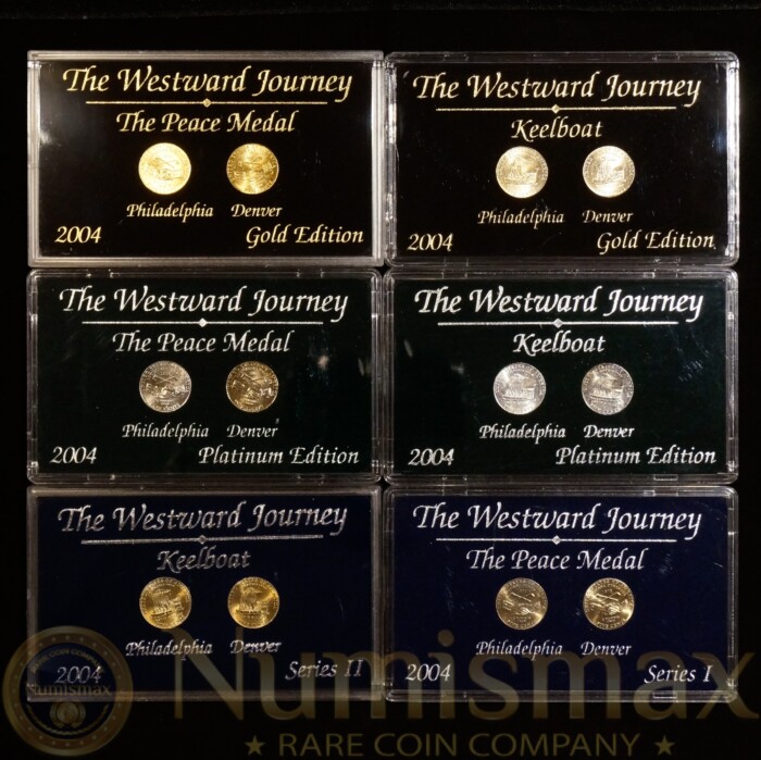 2004 Westward Journey Nickels Series I and II with Gold and Platinum (12-Coin Lot)