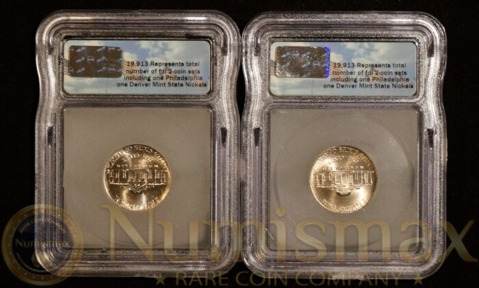 2006 Denver and Philadelphia Jefferson Nickel "Return To Monticello" First Day Of Issue ICG MS67 | 2-Coin Lot - Image 3