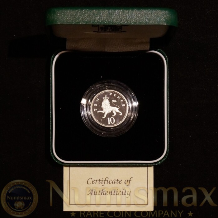 1992 Silver Proof Piedfort Ten Pence Coin