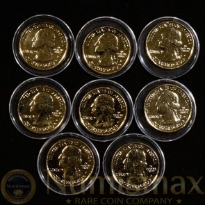 2010 Washington Quarters Colorized | 8-Coin Lot