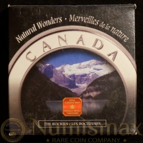 2003 Canada Silver 20 Dollars Rocky Mountains Colorized Proof Coin