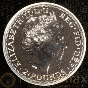 2001 Great Britain Silver Britannia £2 Pound Coin