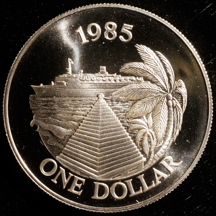 1985 Bermuda Dollar Silver | UNC