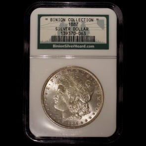 1887 Morgan Silver Dollar | NGC Binion Collection