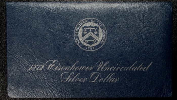 1972 San Francisco Eisenhower Uncirculated Silver Dollar | Blue Envelope - Image 3