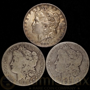 1883 S-O-P Morgan Silver Dollars | 3-Coin Lot