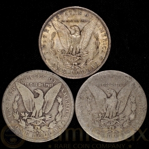 1883 S-O-P Morgan Silver Dollars | 3-Coin Lot