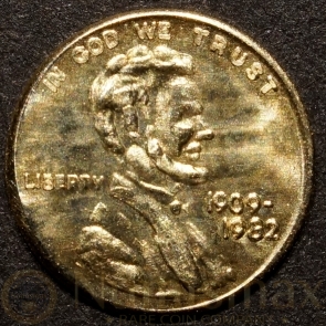 1909-1982 Lincoln Cent Gold 14 Karat Miniature