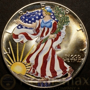 1987 Silver American Eagle | Colorized