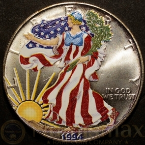 1994 Silver American Eagle | Colorized