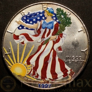 1997 Silver American Eagle | Colorized