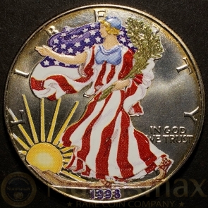 1998 Silver American Eagle | Colorized