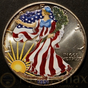 1991 Silver American Eagle | Colorized