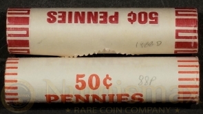 1988 Philadelphia and Denver Lincoln Cent Rolls BU | 2-Roll Lot