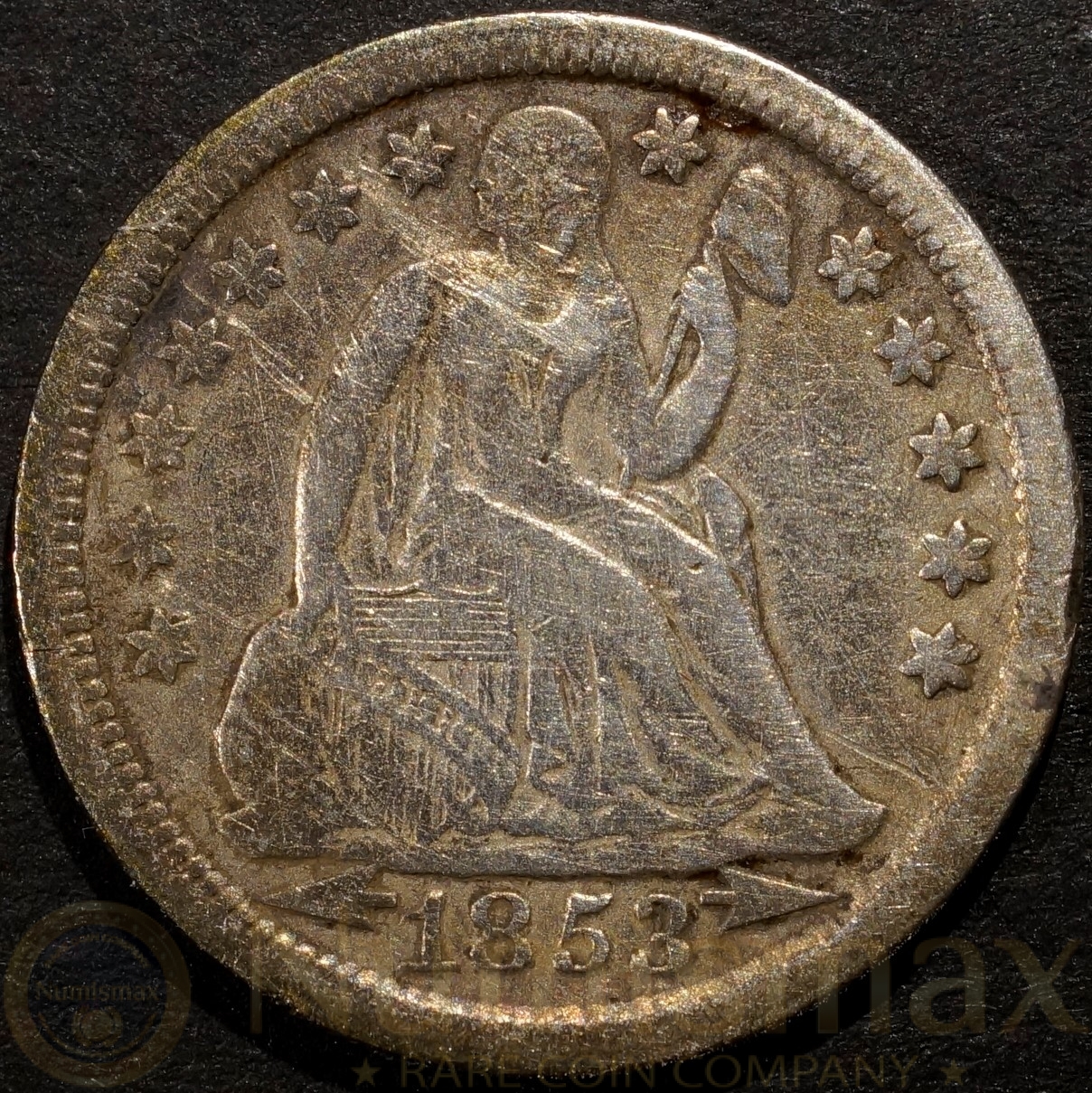 1853 Seated Liberty Dime | With Arrows - Numismax