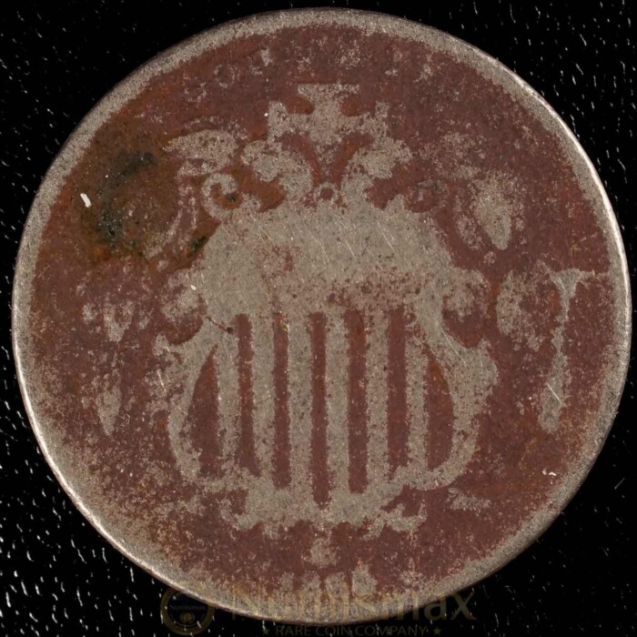 1866 Shield Nickel With Rays