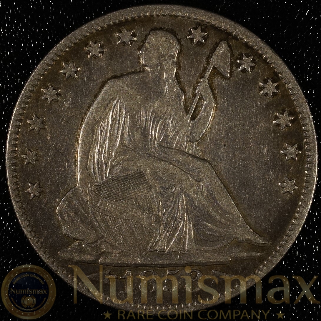 1853 New Orleans Half Dollar Seated Liberty with Arrows and Rays