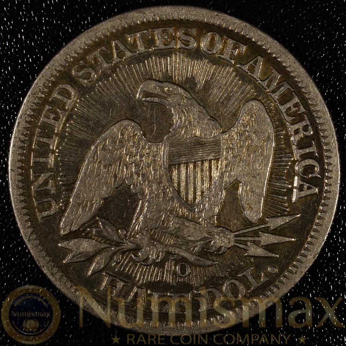 1853 New Orleans Half Dollar Seated Liberty with Arrows and Rays