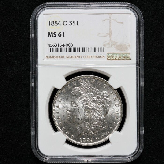 1884 New Orleans Morgan Silver Dollar NGC MS61