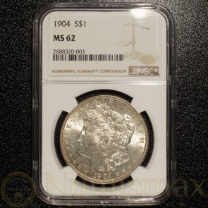 1904 Philadelphia Morgan Silver Dollar NGC MS62