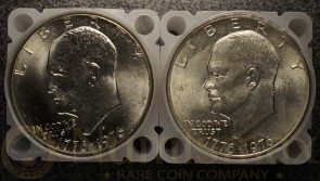 1976 Philadelphia and Denver Eisenhower Dollar Rolls | 2-Roll Lot
