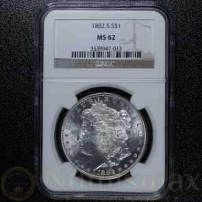 1882 San Francisco Morgan Silver Dollar | NGC MS62