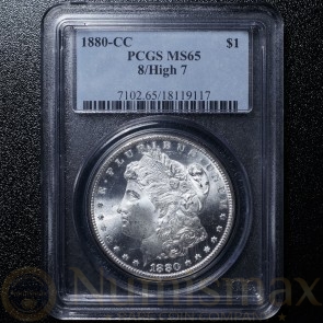 1880 Carson City Morgan Silver Dollar | PCGS MS65 8/High 7