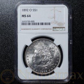 1892 New Orleans Morgan Silver Dollar | NGC MS64