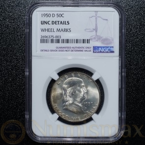 1950 Denver Silver Franklin Half Dollar | NGC