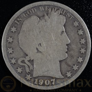 1907 San Francisco Silver Barber Half Dollar