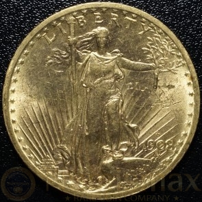 1908 Denver St Gaudens $20 Gold Double Eagle